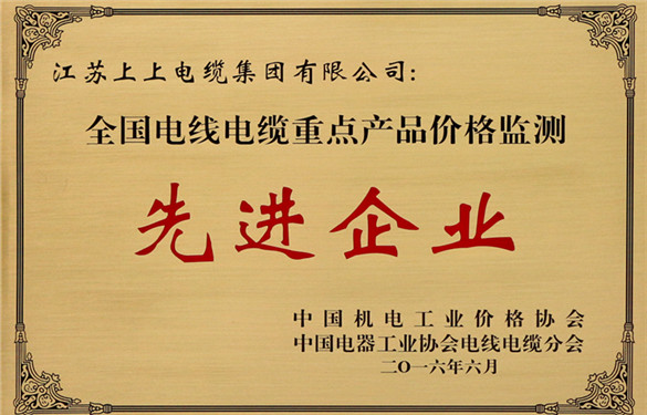 凯时电缆获评“天下电线电缆重点产品价钱监测事情先进企业”