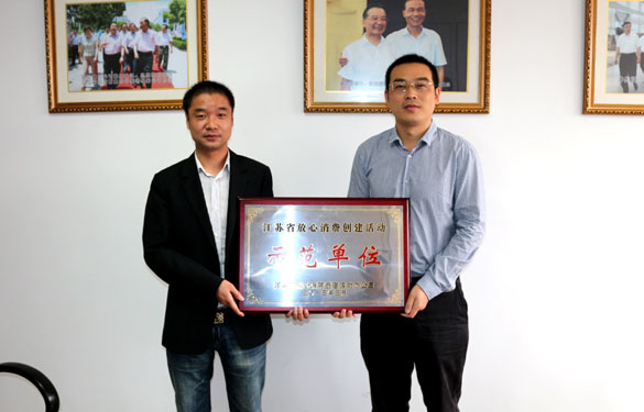 凯时集团被评为“江苏省定心消耗建设活动树模单位”